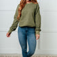 No Plain Jane Oversized Sweatshirt in Green Tops