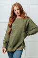 No Plain Jane Oversized Sweatshirt in Green Tops