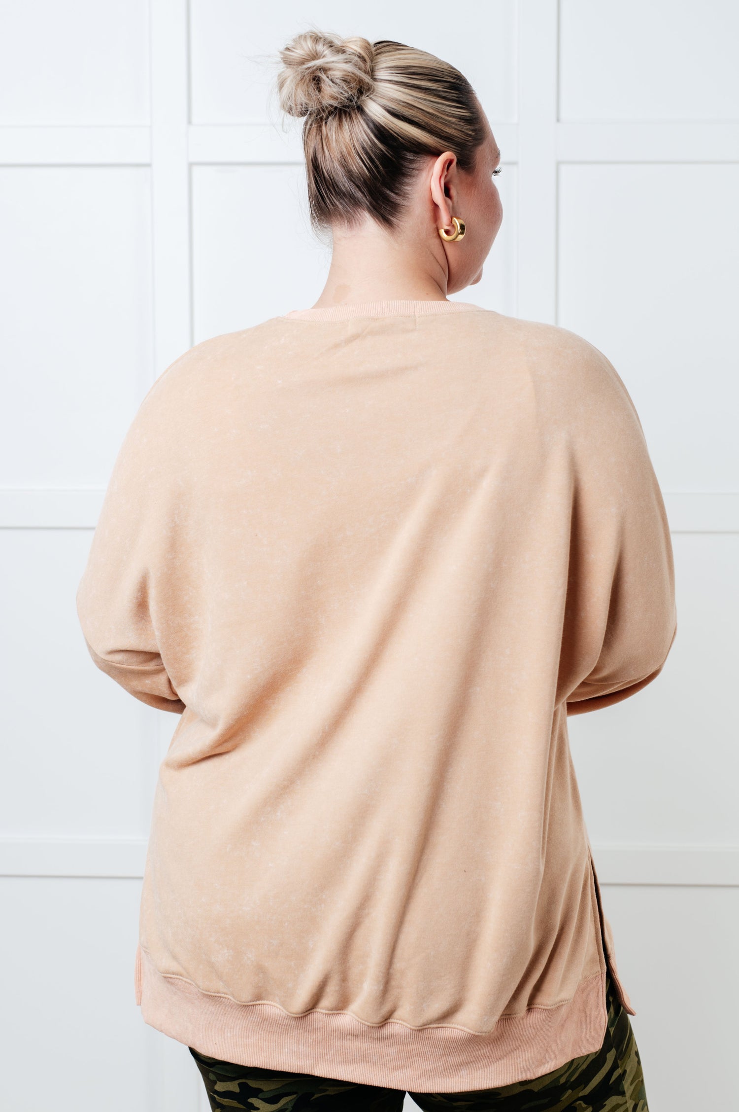 No Plain Jane Oversized Sweatshirt in Khaki Tops