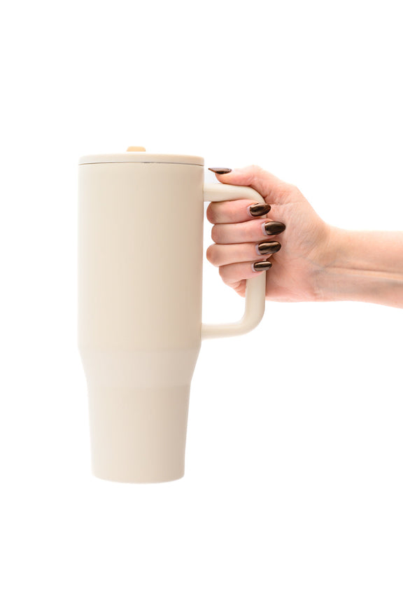 No Spill 40oz Tumbler in Off White Home