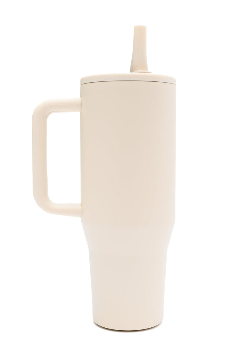 No Spill 40oz Tumbler in Off White Home