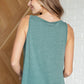 Not So Anxious V-Neck Tank in Mist Tops   