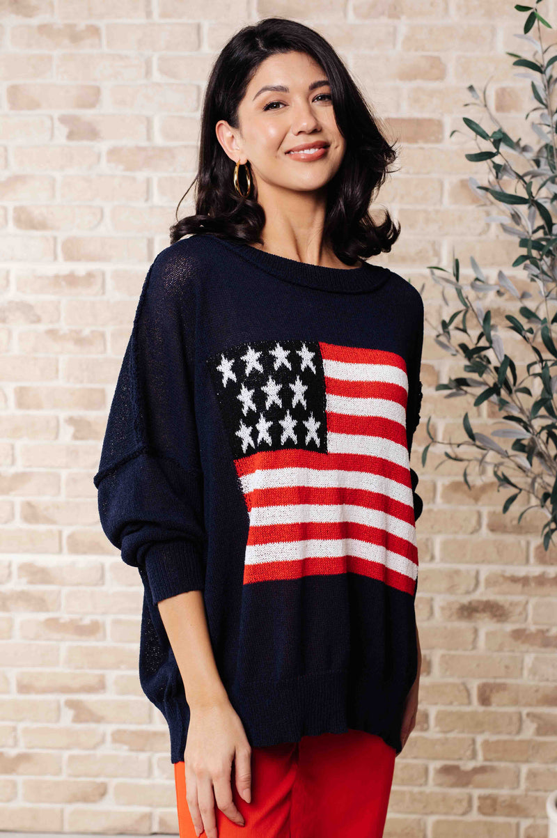 Oh Say Can You See Lightweight Pullover Womens Tops   