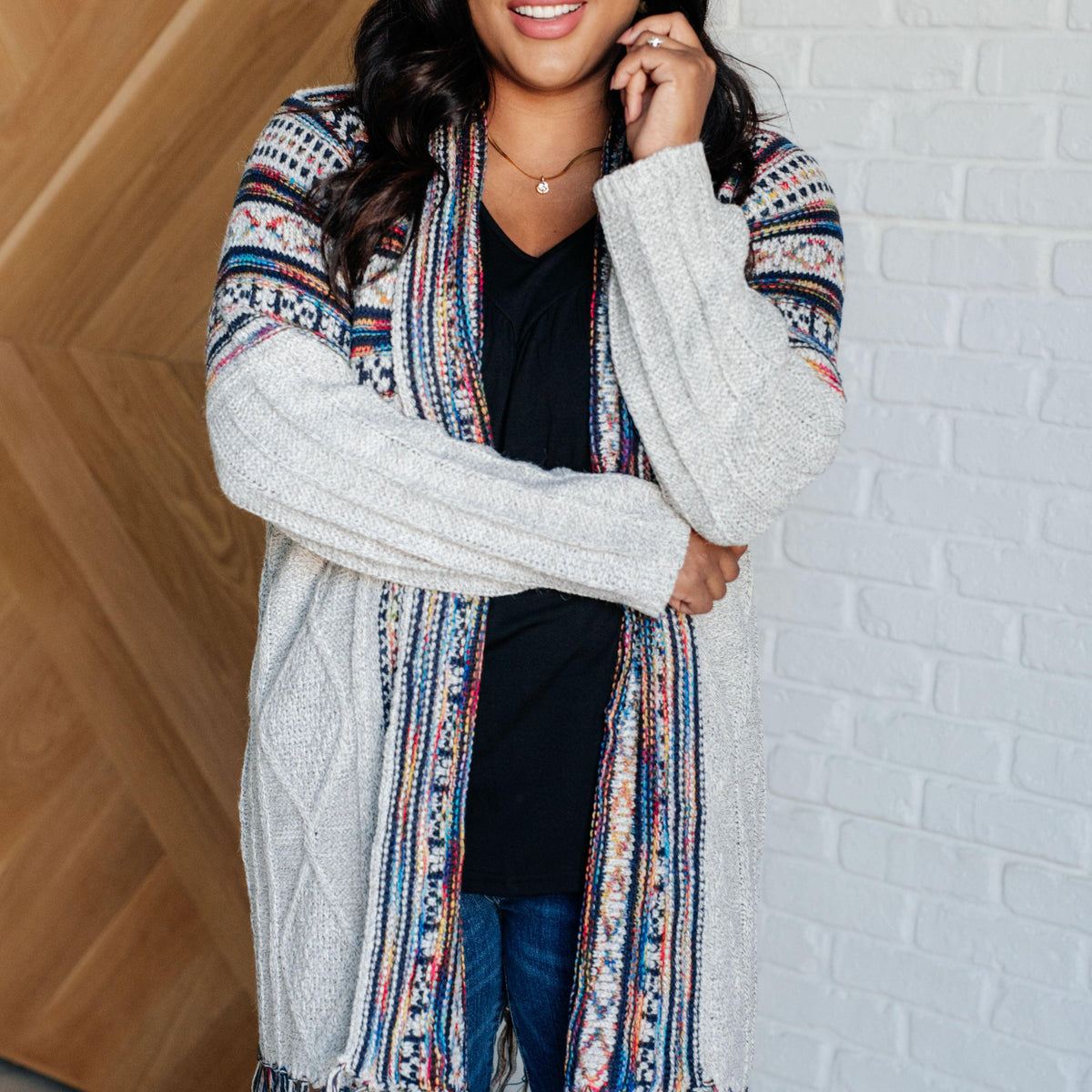 Oh So Lucky Fringe Cardigan - Three Mad Hatters Mercantile 