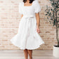 On Cloud Nine Bubble Midi Dress Womens Dresses   