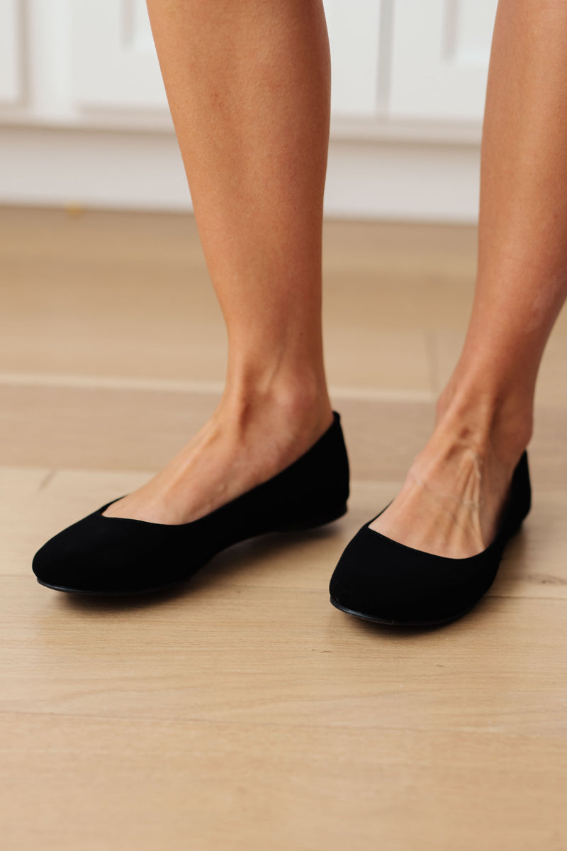 On Your Toes Ballet Flats in Black Shoes   