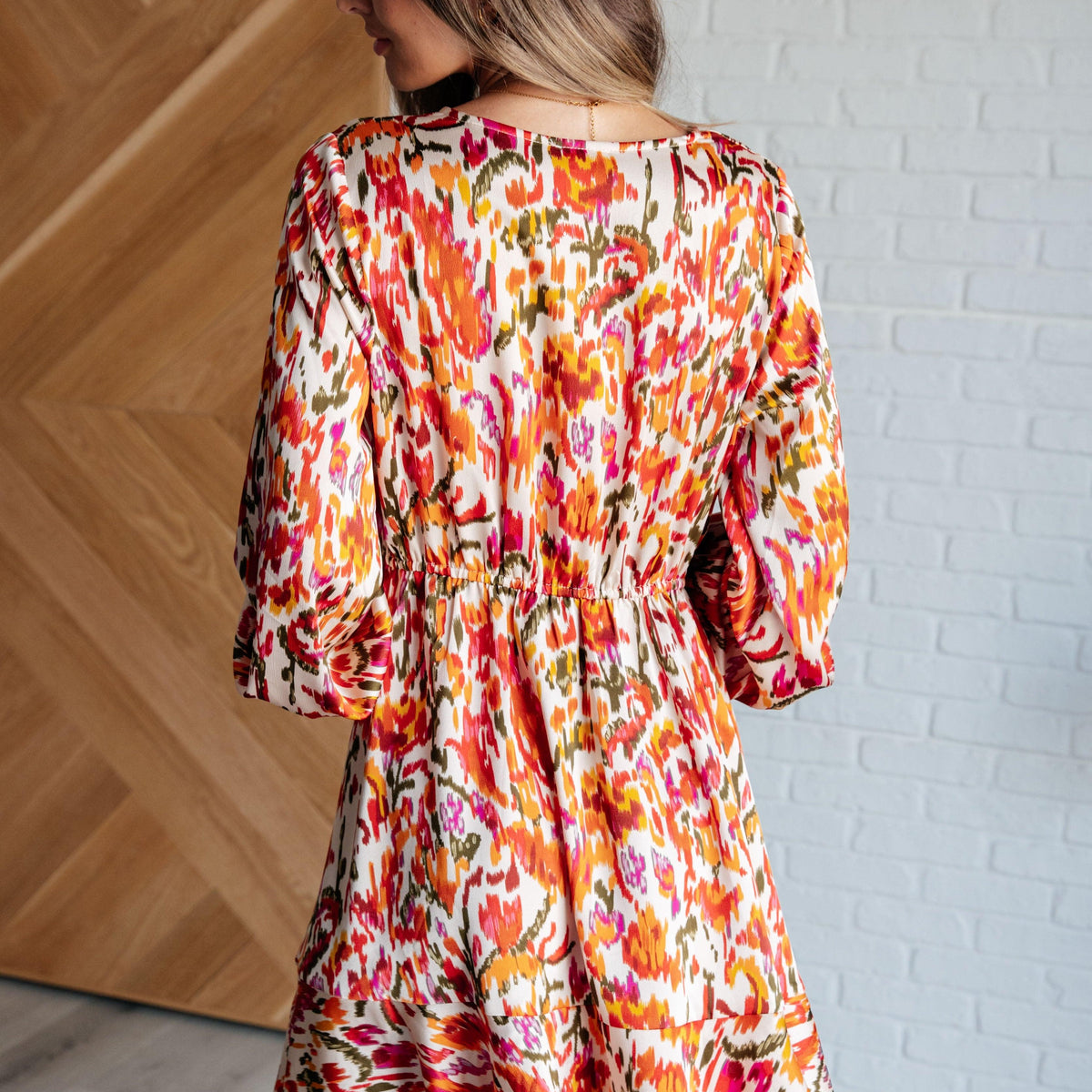 Once Upon a Dream V-Neck Balloon Sleeve Dress - Three Mad Hatters Mercantile 