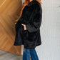 Oversized Velour Blanket Hoodie in Black Layers