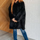 Oversized Velour Blanket Hoodie in Black Layers