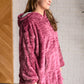 Oversized Velour Blanket Hoodie in Purple Layers