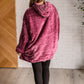 Oversized Velour Blanket Hoodie in Purple Layers