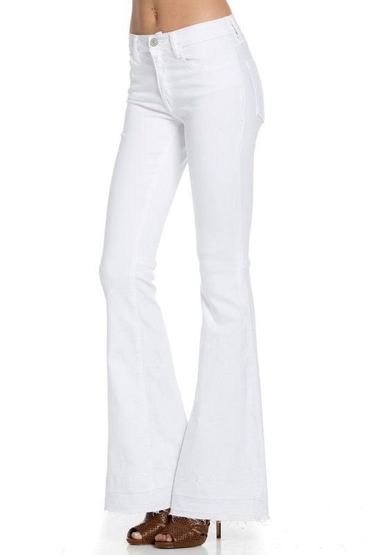 Mid-Rise Classic Five-Pocket Flare Jeans - Three Mad Hatters Mercantile 