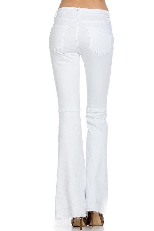 Mid-Rise Classic Five-Pocket Flare Jeans - Three Mad Hatters Mercantile 