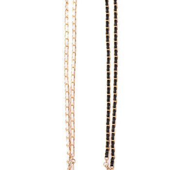 PU Leather Gold Chain Cell Phone Lanyard Set of 2