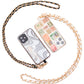 PU Leather Gold Chain Cell Phone Lanyard Set of 2 Accessories   