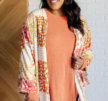 Patchwork of Feelings Mixed Floral Kimono
