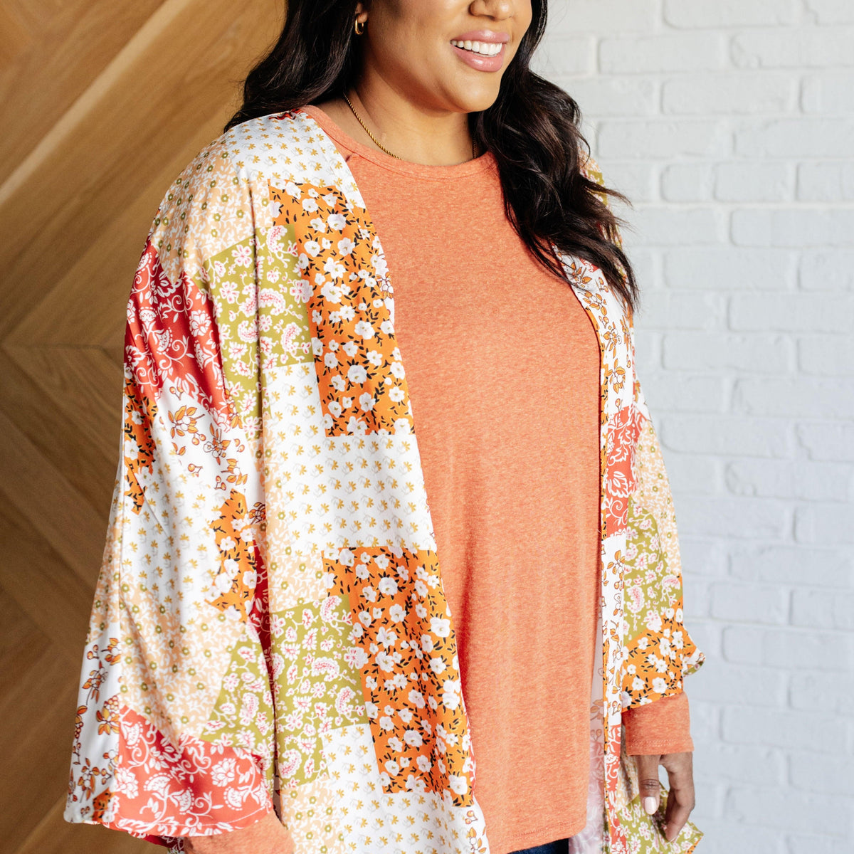 Patchwork of Feelings Mixed Floral Kimono - Three Mad Hatters Mercantile 