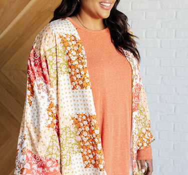 Patchwork of Feelings Mixed Floral Kimono