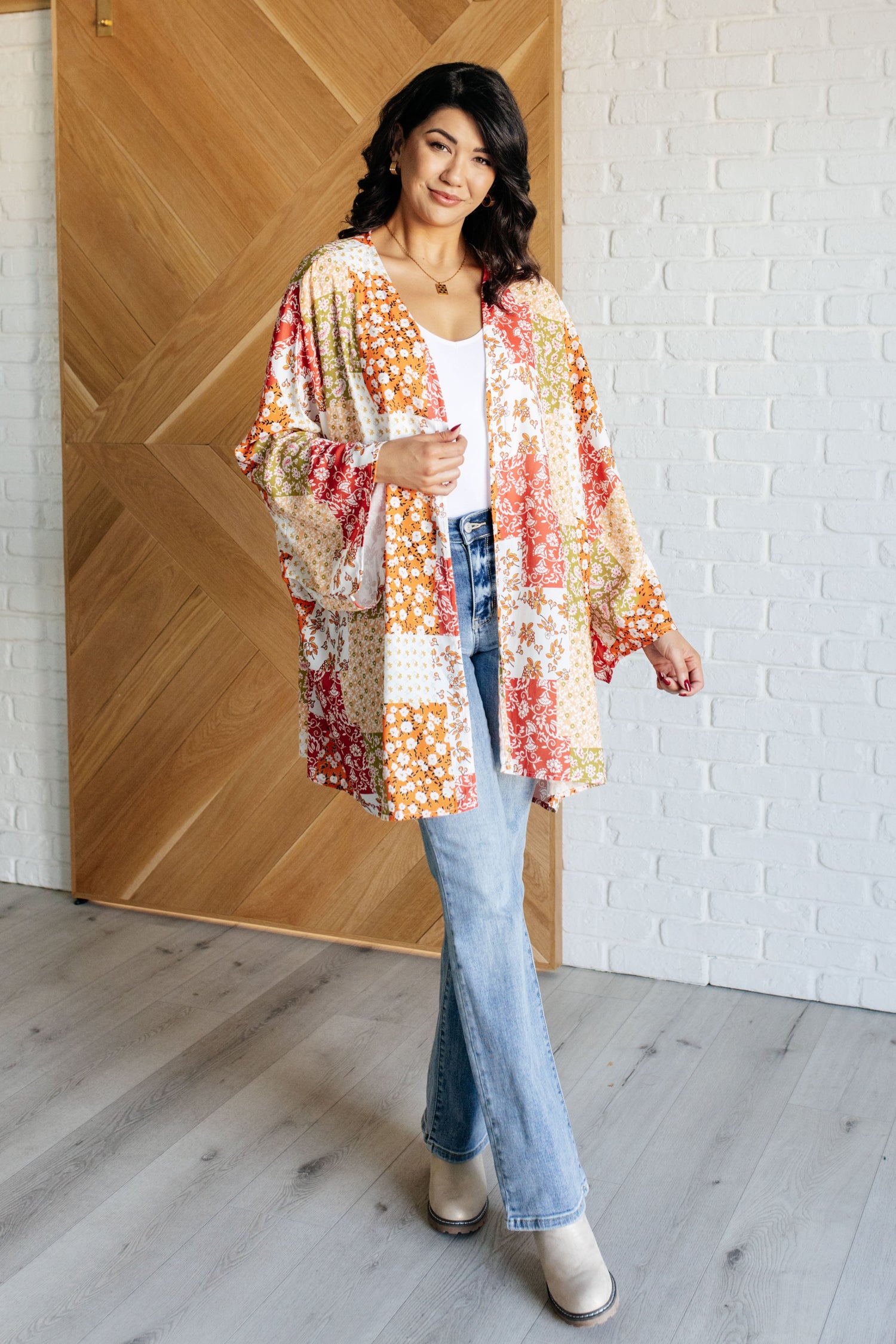 Patchwork of Feelings Mixed Floral Kimono Layers   