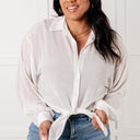 Pause and Reflect Tie Front Button Up Shirt