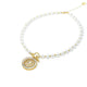 Pearl Chain Radiant Initial Necklace Necklaces