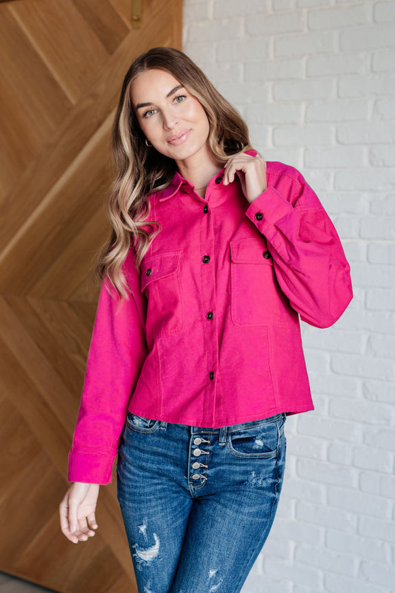 Perfect Pop of Pink Jacket Layers   