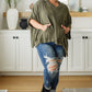 Perfectly Poised Hooded Poncho in Olive Layers