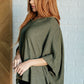 Perfectly Poised Hooded Poncho in Olive Layers