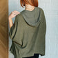 Perfectly Poised Hooded Poncho in Olive Layers