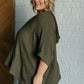 Perfectly Poised Hooded Poncho in Olive Layers