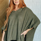 Perfectly Poised Hooded Poncho in Olive Layers