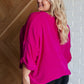 Pink Thoughts Chenille Blouse Blouses   