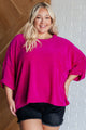 Pink Thoughts Chenille Blouse Blouses   