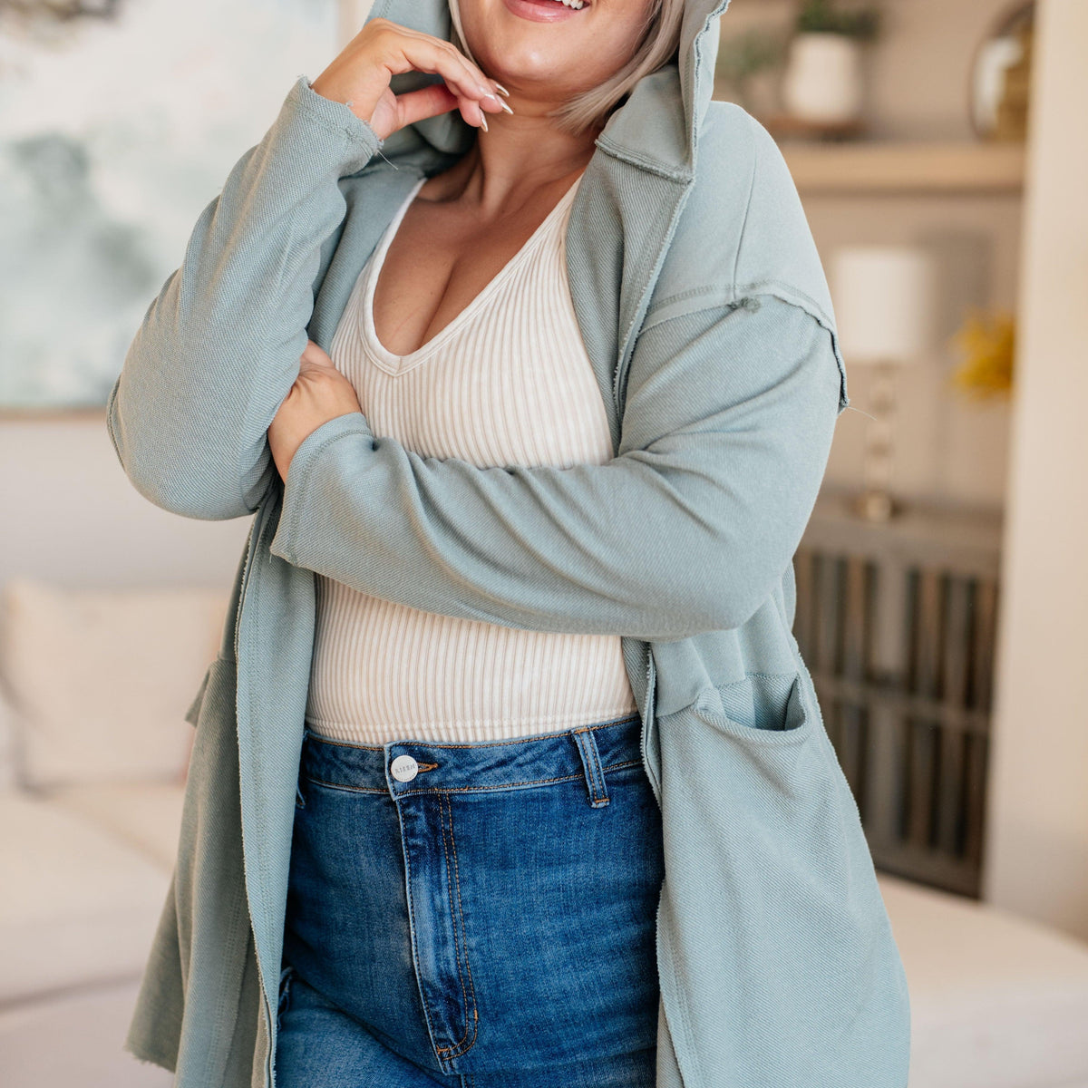 Please Proceed Hooded Cardigan - Three Mad Hatters Mercantile 