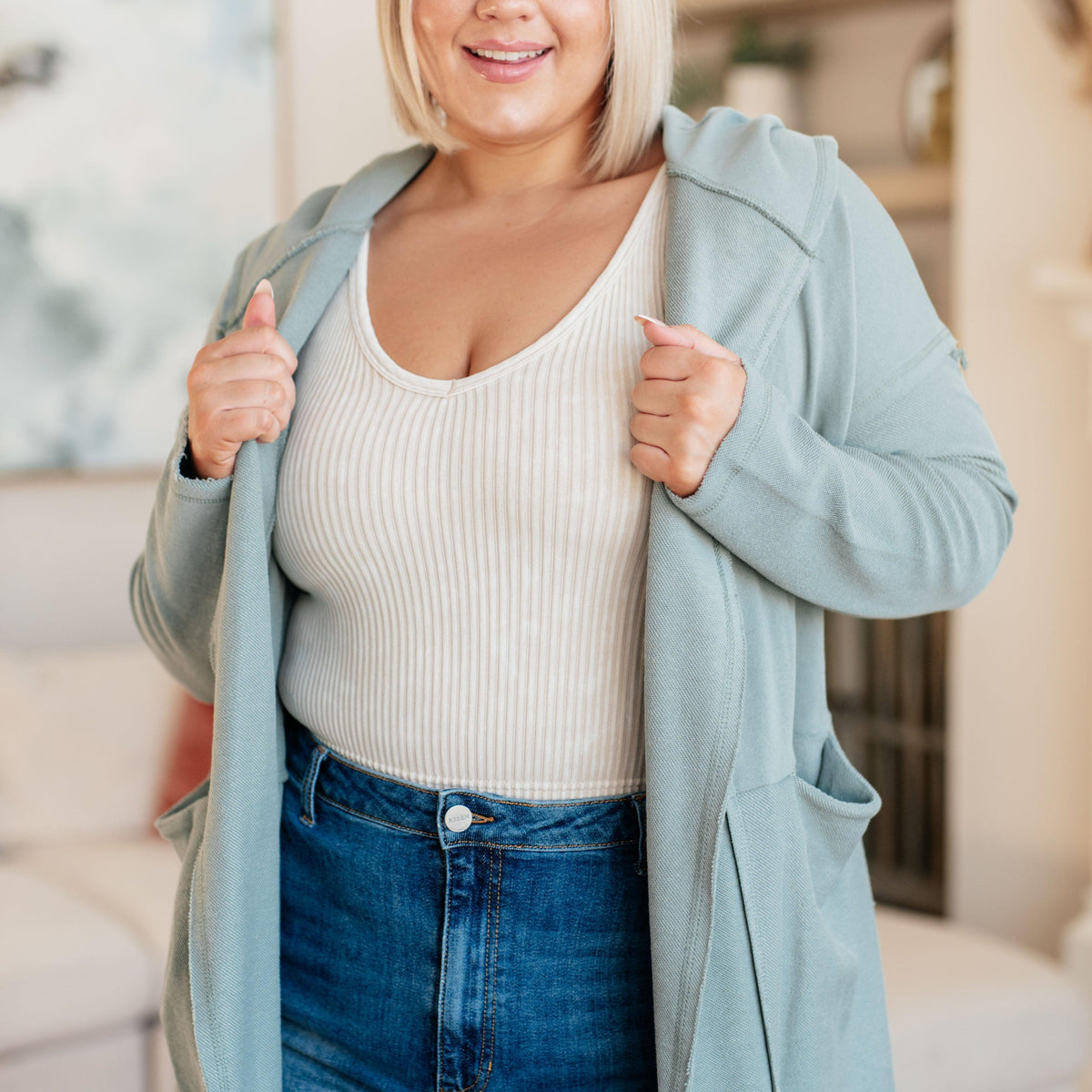 Please Proceed Hooded Cardigan - Three Mad Hatters Mercantile 