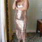 Posh Panache Sequin Slip Dress Womens Midi Dresses   