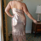 Posh Panache Sequin Slip Dress Womens Midi Dresses   