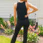 Previous Engagement Halter Neck Sweater Tank in Black Tops   