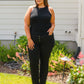 Previous Engagement Halter Neck Sweater Tank in Black Tops   