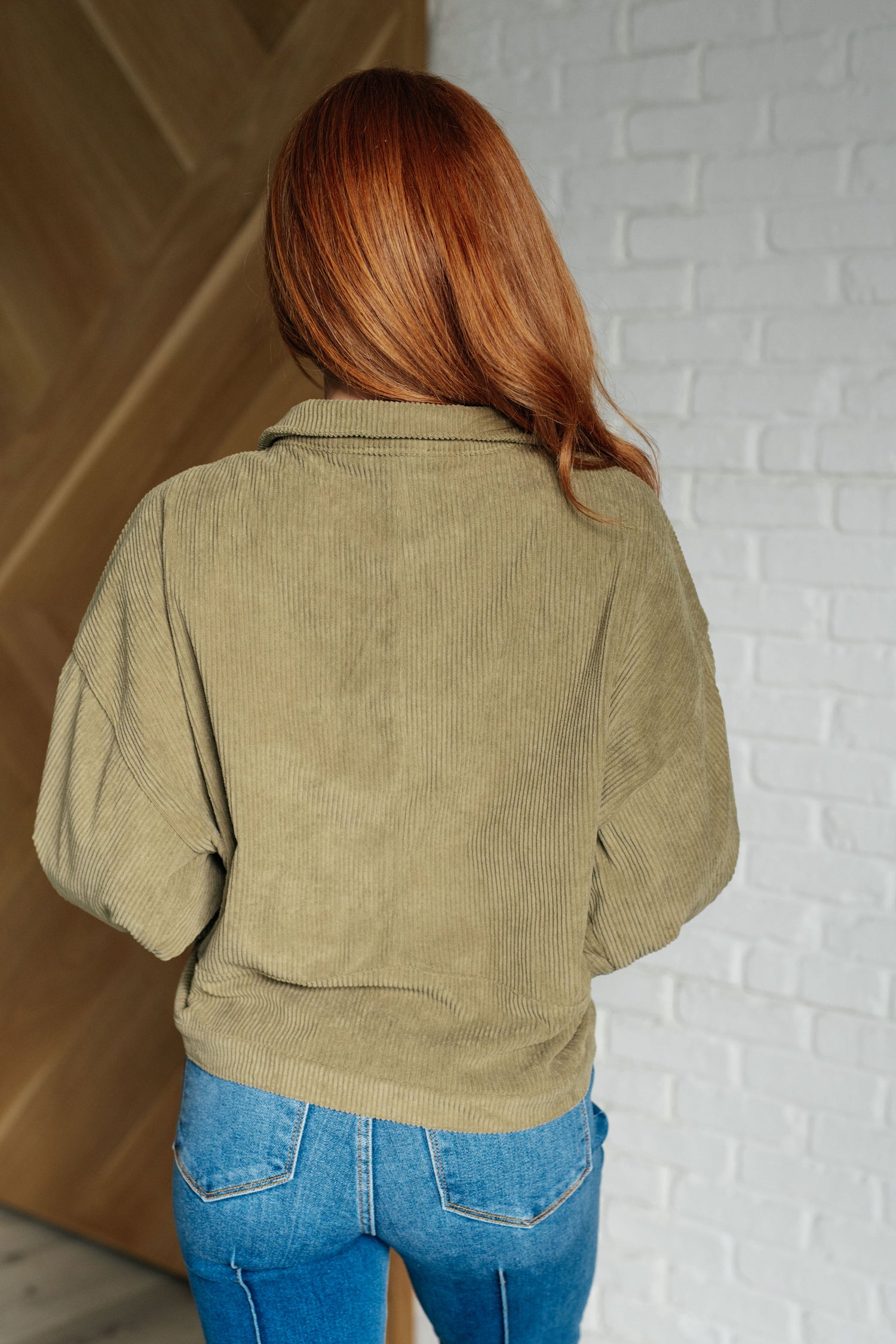 Primrose Corduroy Jacket in Olive Layers   