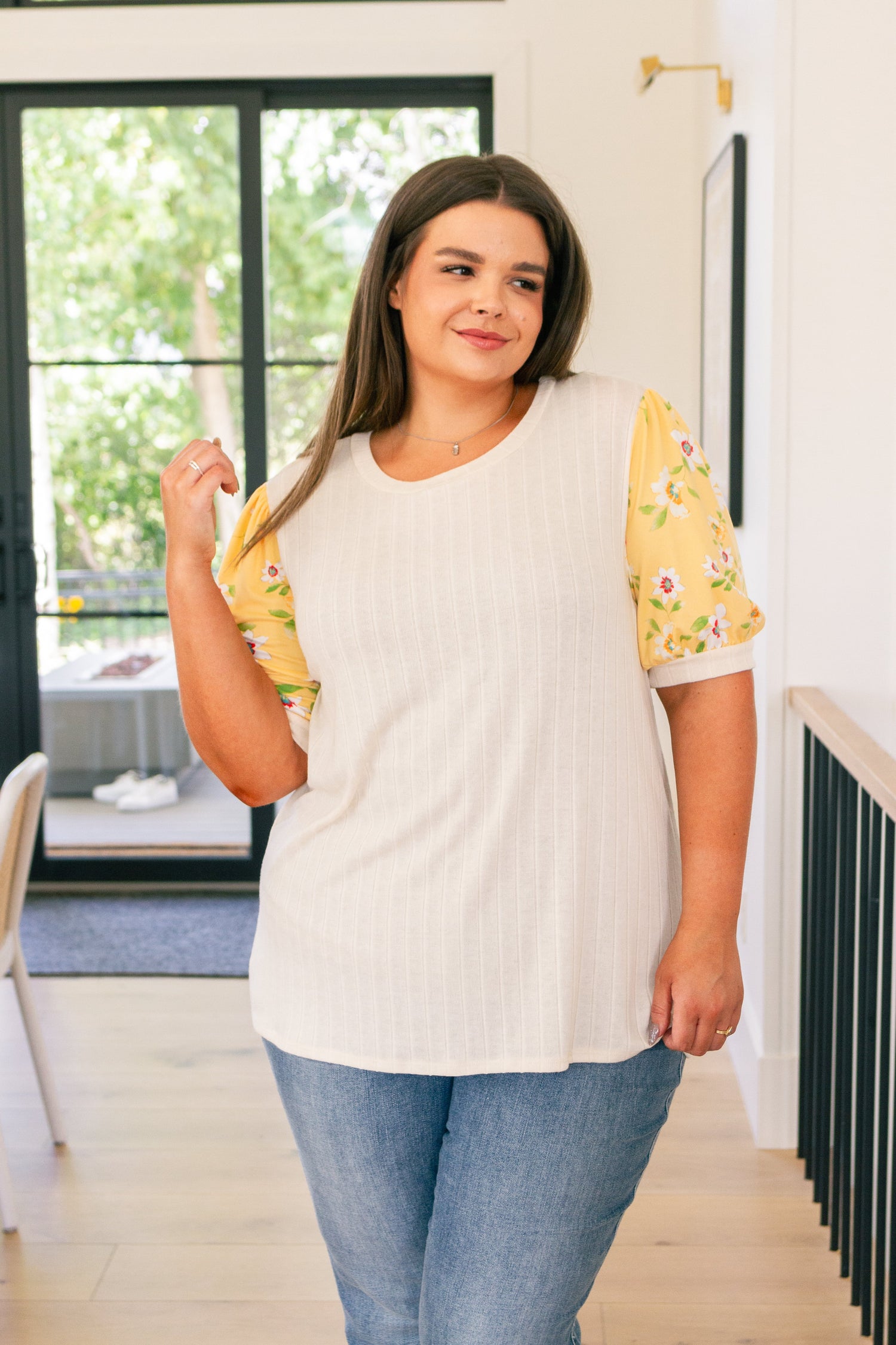 Primrose on Puff Sleeves Top Tops   