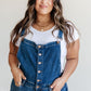 Priscilla High Rise Crop Wide Leg Denim Overalls Womens Overalls   