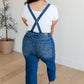 Priscilla High Rise Crop Wide Leg Denim Overalls Womens Overalls   