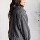 Quick Fix Mineral Wash Crew Neck Pullover in Black Tops   