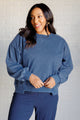 Quick Fix Mineral Wash Crew Neck Pullover in Psychic Tops   