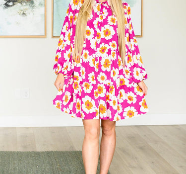 Magnificently Mod Floral Shirt Dress