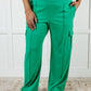 Race to Relax Cargo Pants in Emerald Green Bottoms