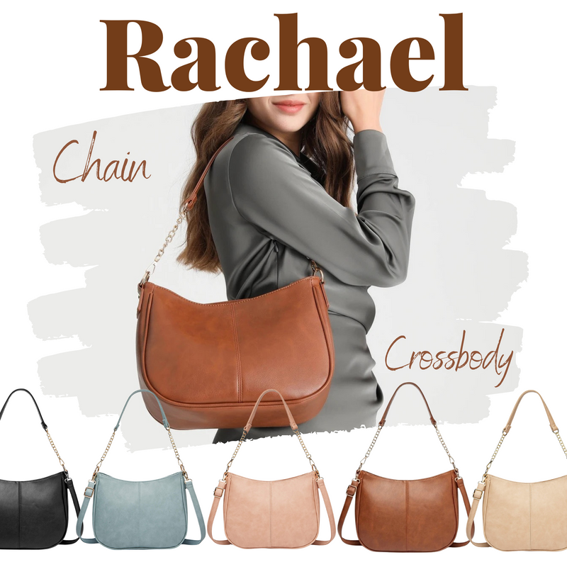 Rachael Crossbody Purse - Faux Leather Strap    