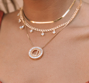 Radiant Initial Necklace JEWELRY The Sis Kiss 