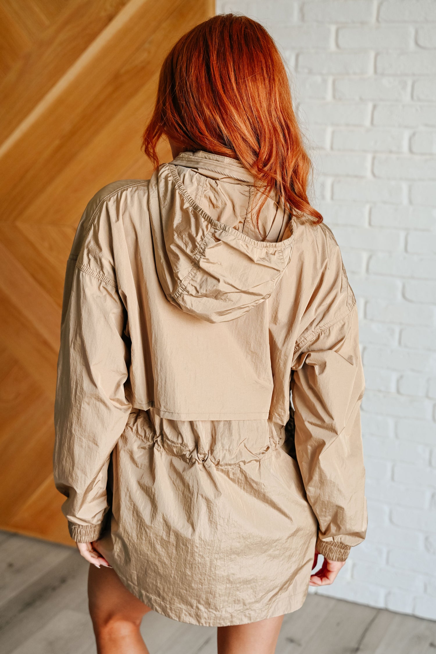 Rain, Rain Go Away Parachute Jacket in Camel Jacket   